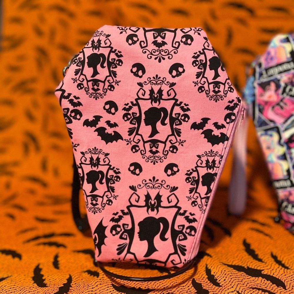 Pink Gothic Coffin-Shaped Pouch
